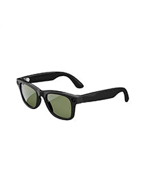 Ray Ban Meta Wayfarer Shiny Black Green